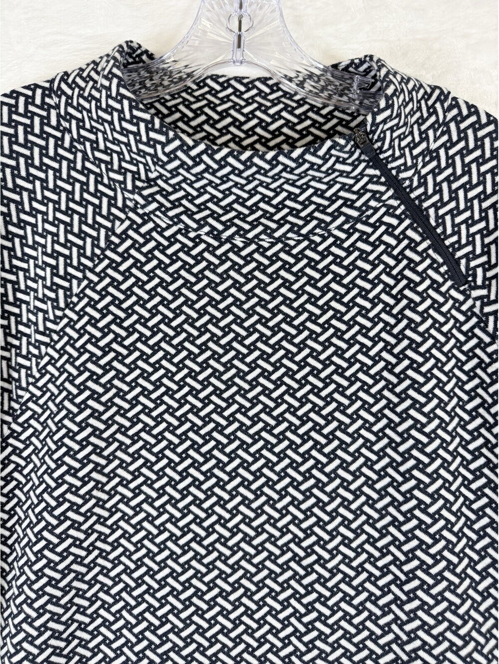 T By Talbots 2X Tops Long Sleeve Mock Neck Pullover Knit Plus Size Blue